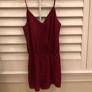 Maroon romper from forever 21